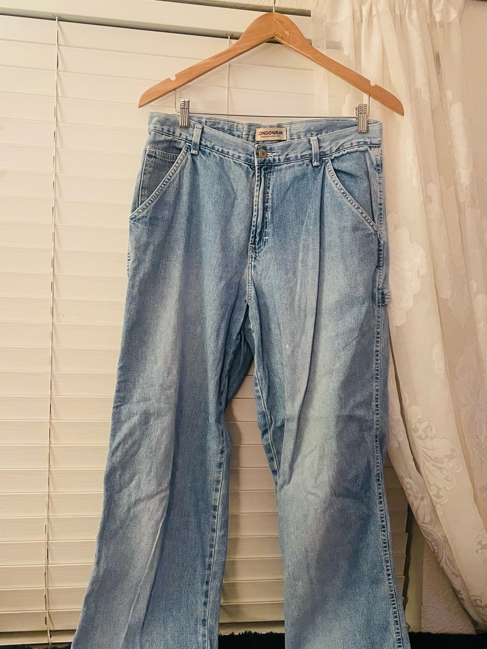 LONDONJEAN Light Blue Wide-Leg Flare Jeans